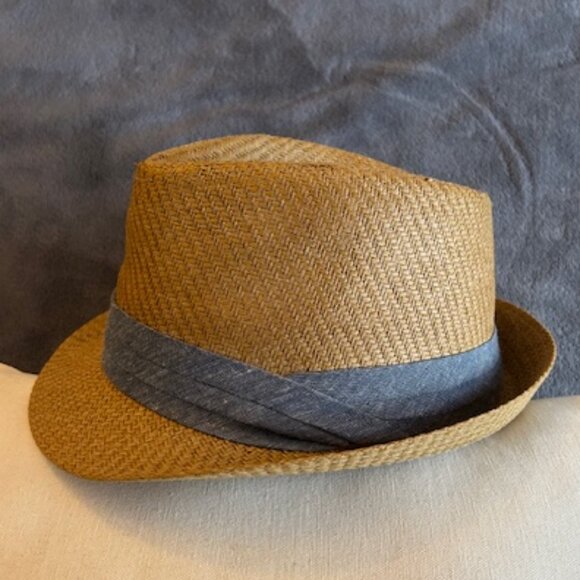 Tan Fedora with Blue banding - Picture 2 of 5